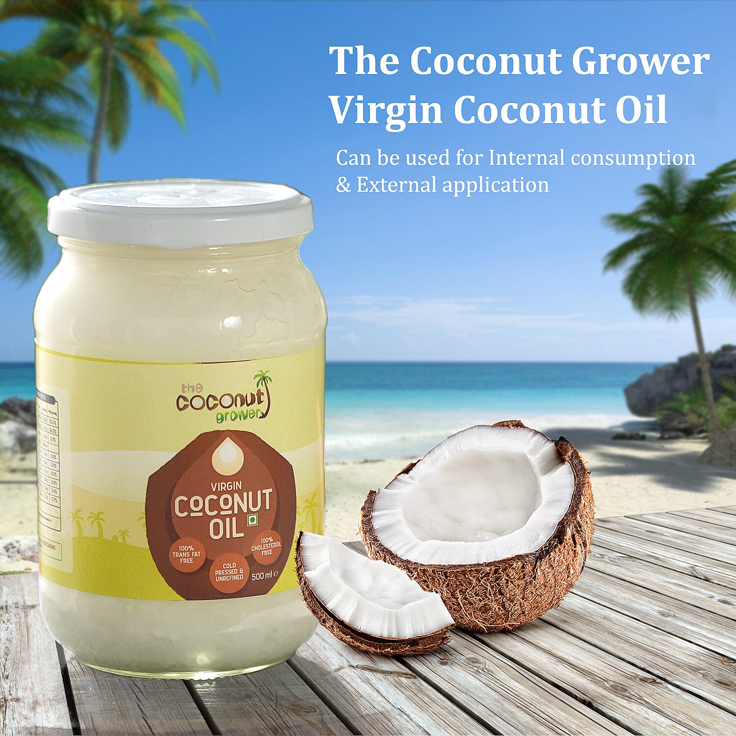 The Coconut Grower Cold Pressed Virgin Coconut Oil - 500ml 7275905 4