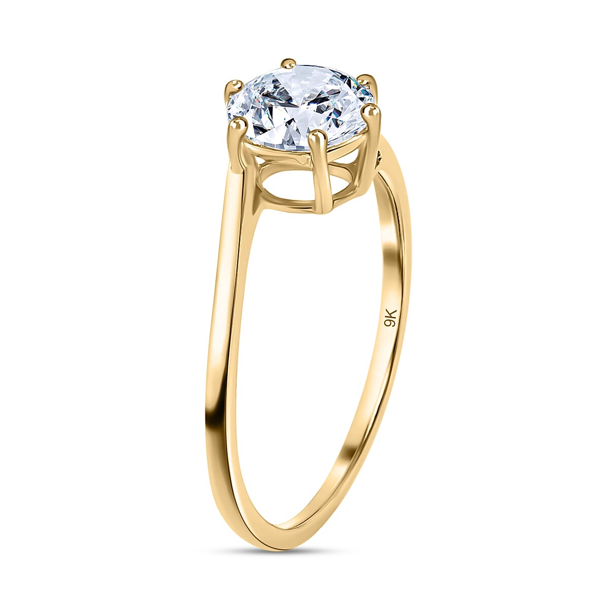 The Definitive 9K Yellow Gold Moissanite Bypass Ring 1.2 Ct (Round) 7520011 4