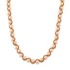 The Exotic Collection - Mother of Pearl Rope Necklace With Lobster Claw Clasp (Size - 19.5-2 EXT) - Peach