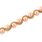 The Exotic Collection - Mother of Pearl Rope Necklace With Lobster Claw Clasp (Size - 19.5-2 EXT) - Peach