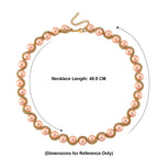 The Exotic Collection - Mother of Pearl Rope Necklace With Lobster Claw Clasp (Size - 19.5-2 EXT) - Peach