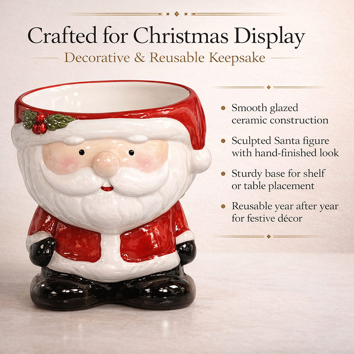 The Leonardo Collection Santa Figural Cookie Jar Gift Set - Red 8087247 2