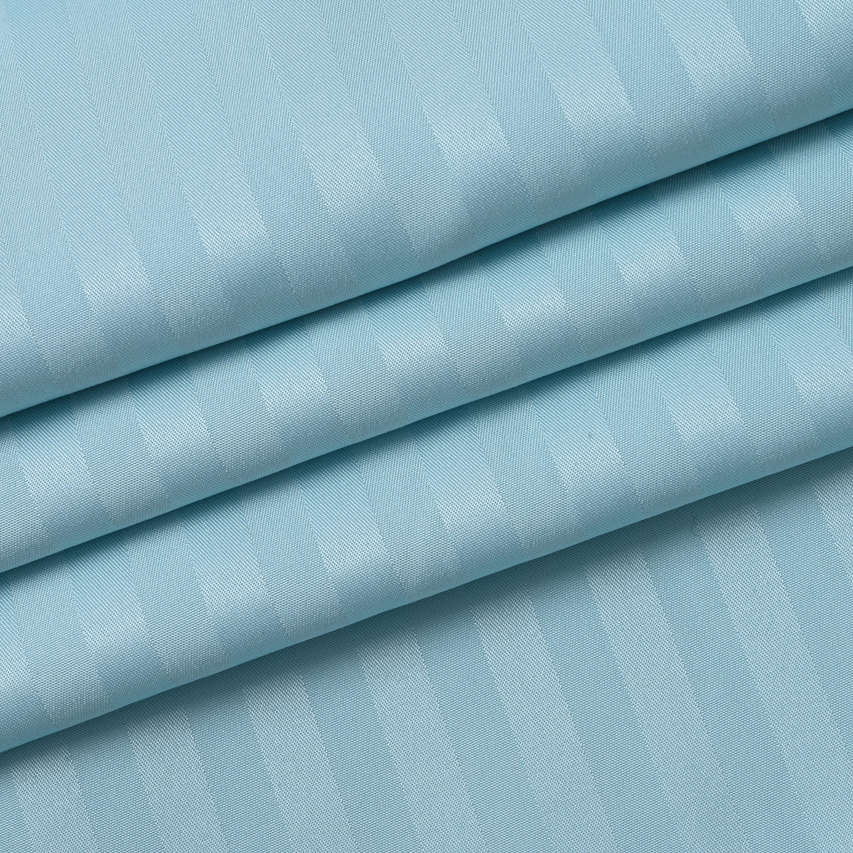 The Luxe Collection - 6 Piece Cotton Vertical Satin Stripe Duvet Cover Set - Inc. 1 Duvet Cover, 1 Fitted Sheet with 2 Housewife &amp; 2 Oxford Pillowcases (Double) - Aqua V32605748 9