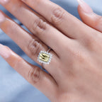 The Mega One to Own - 950 Platinum AAAA Radiant Cut Turkizite & Lab Grown Diamond (VS-E-F) Ring 3.22 Ct.