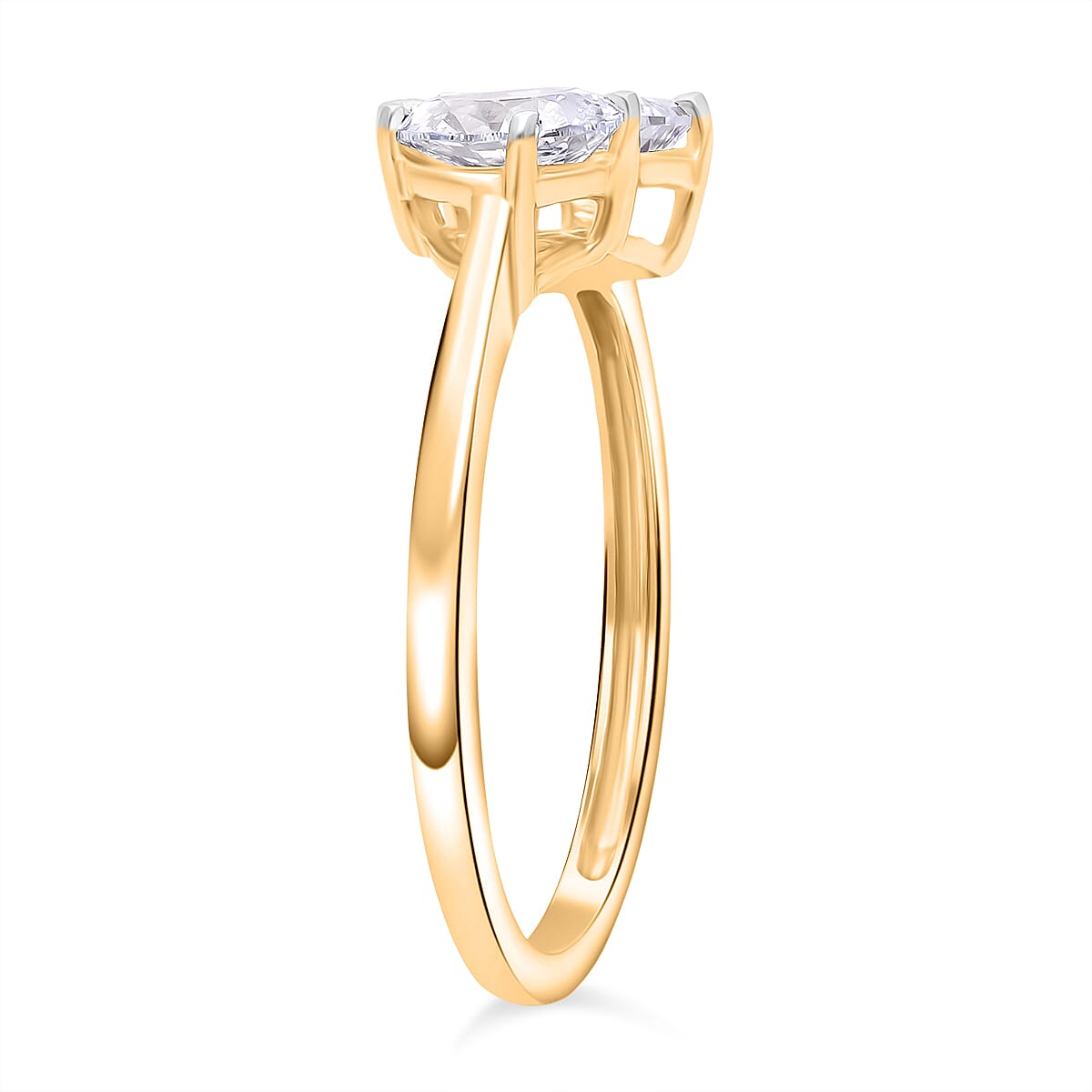 The TOI ET MOI LUXURIANT 1 Ct. Lab Grown Diamond Ring in 18K Yellow Gold Vermeil Over Sterling Silver 8211417 3