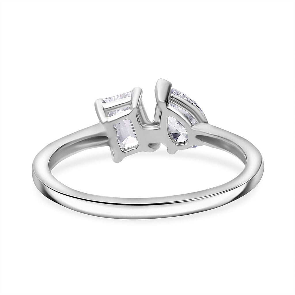 Luxuriant Lab Grown Diamond Ring in Rhodium OverlaySterling Silver  1.000  Ct.