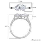 Luxuriant Lab Grown Diamond Ring in Rhodium OverlaySterling Silver  1.000  Ct.
