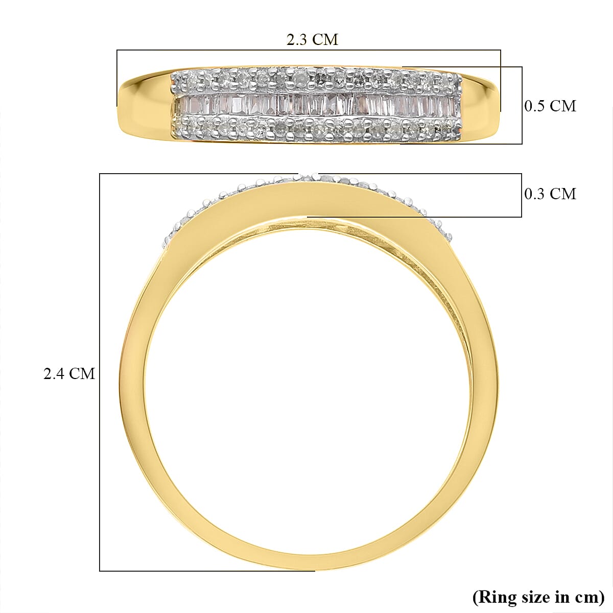 The Ultimate Diamond Wedding Band Ring in 18K Vermeil Yellow Gold Plated Sterling Silver 7560090 6