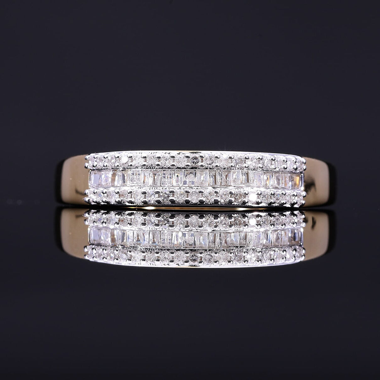 The Ultimate Diamond Wedding Band Ring in 18K Vermeil Yellow Gold Plated Sterling Silver 7560090 8
