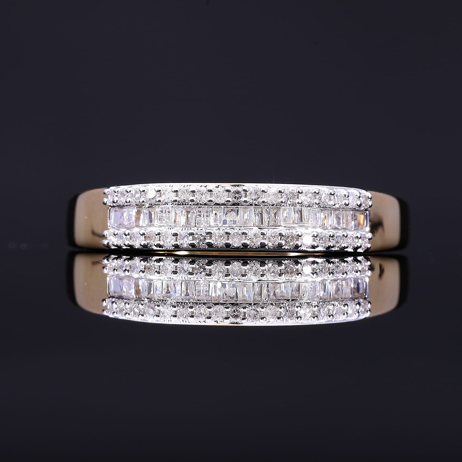 The Ultimate Diamond Wedding Band Ring in 18K Vermeil Yellow Gold Plated Sterling Silver 7560090 8