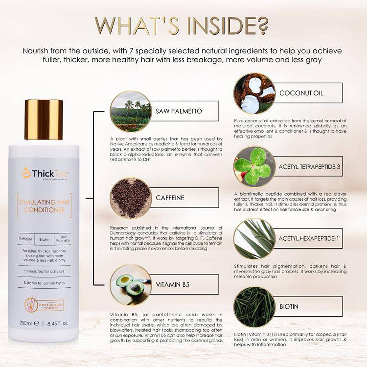 Thick Tails Stimulating Hair Conditioner - 250ml 7578419 2