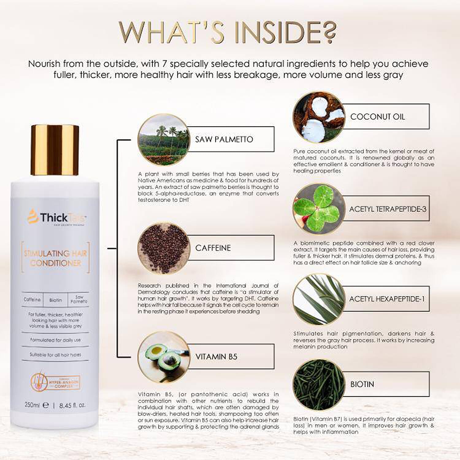 Thick Tails Stimulating Hair Conditioner - 250ml 7578419 2