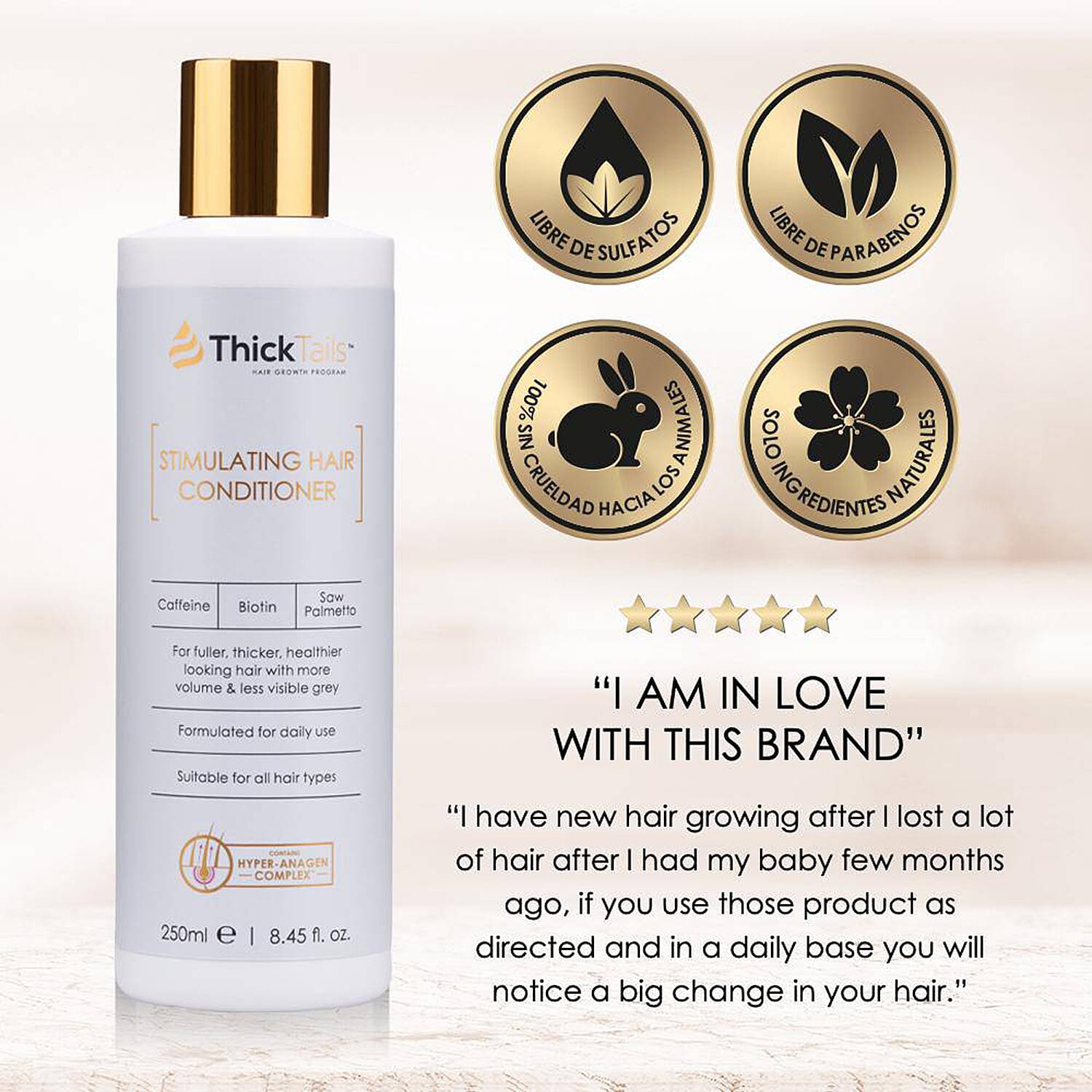Thick Tails Stimulating Hair Conditioner - 250ml 7578419 3