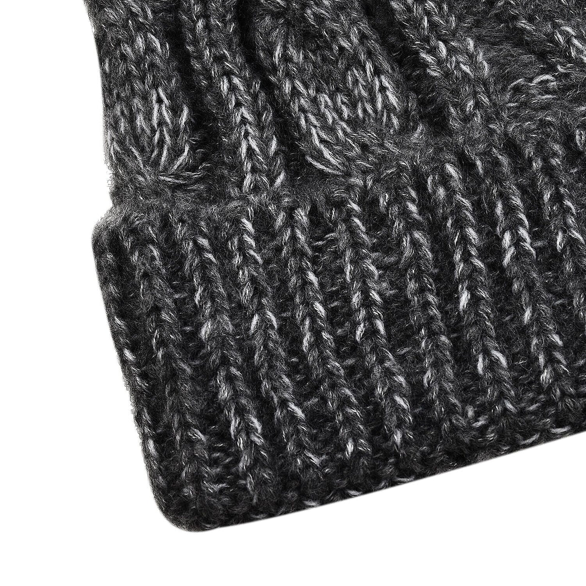 Thomas Calvi Acrylic Cable Bobble Winter Hat- Dark Grey 7301754 2