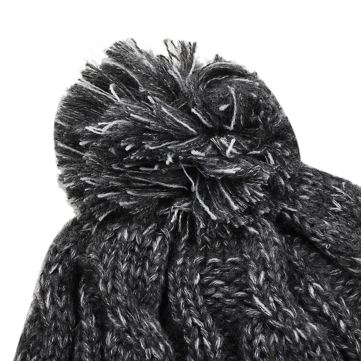 Thomas Calvi Acrylic Cable Bobble Winter Hat- Dark Grey 7301754 3