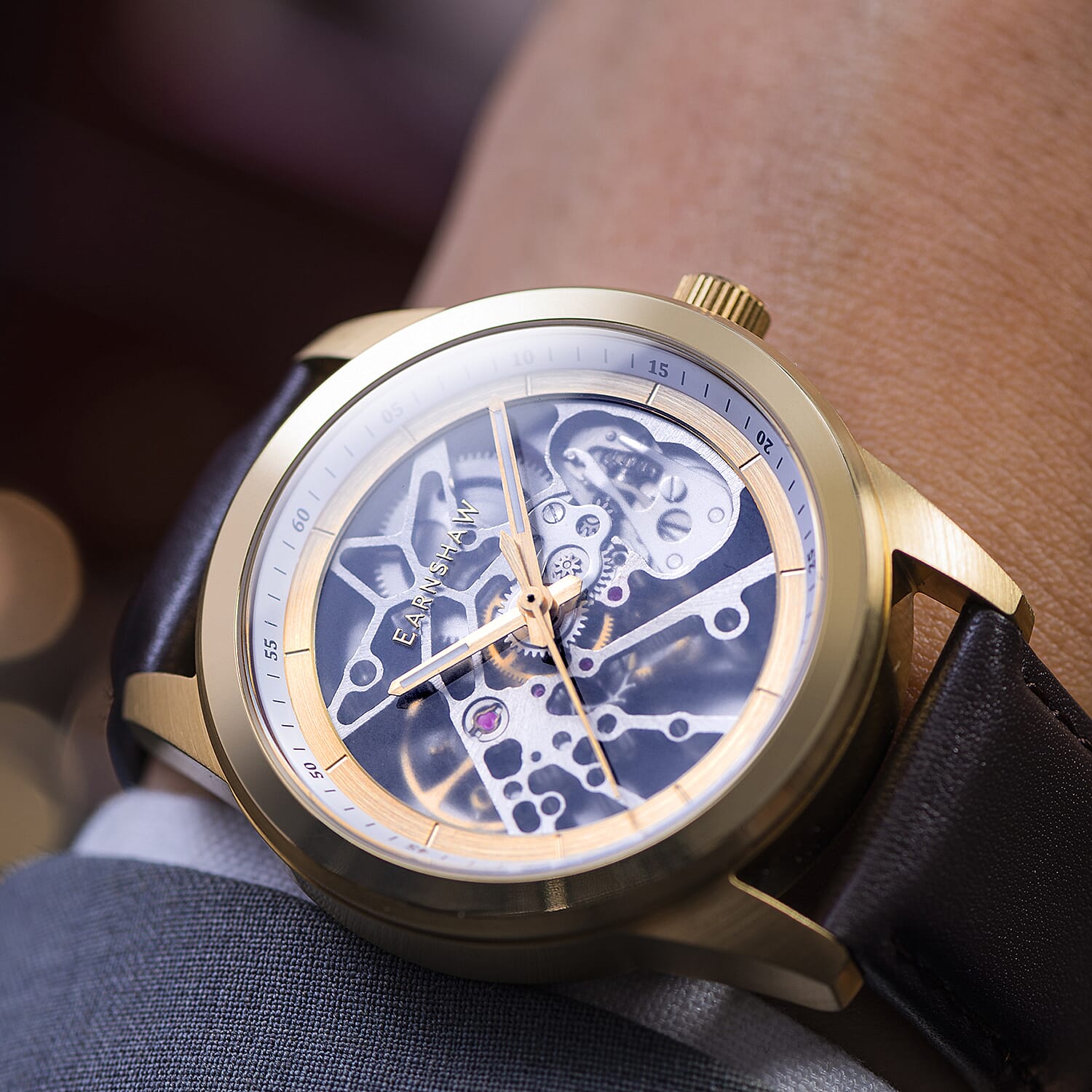 Thomas Earnshaw Mackenzie Skeleton Automatic Rustic Class Watch 7840808 1
