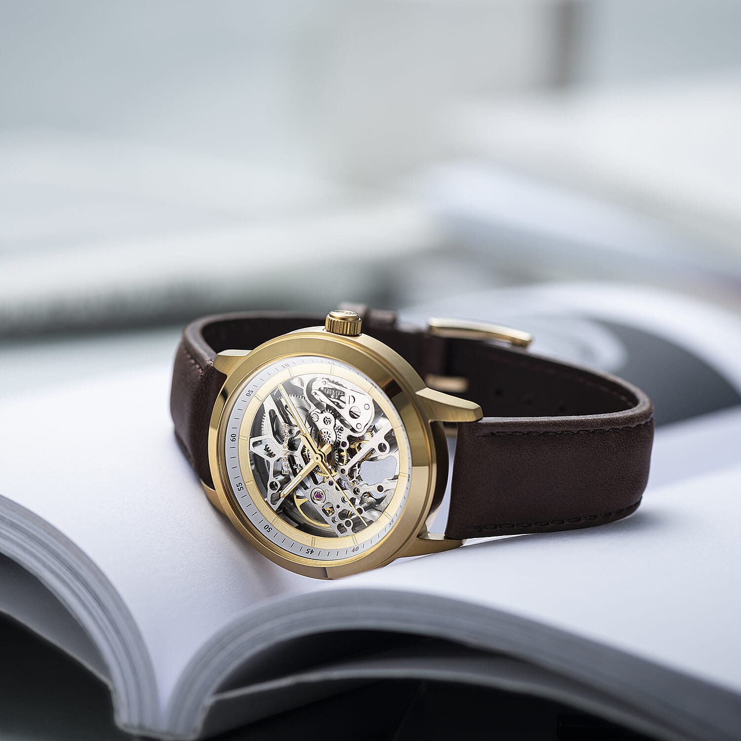 Thomas Earnshaw Mackenzie Skeleton Automatic Rustic Class Watch 7840808 2