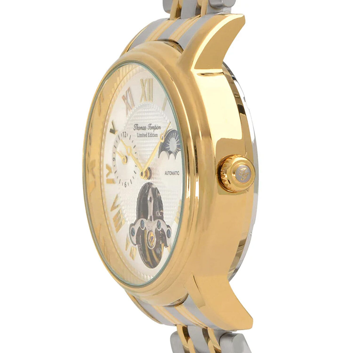Thomas Tompion Automatic Mens Watch in Stainless Steel - Silver Gold 8251575 1