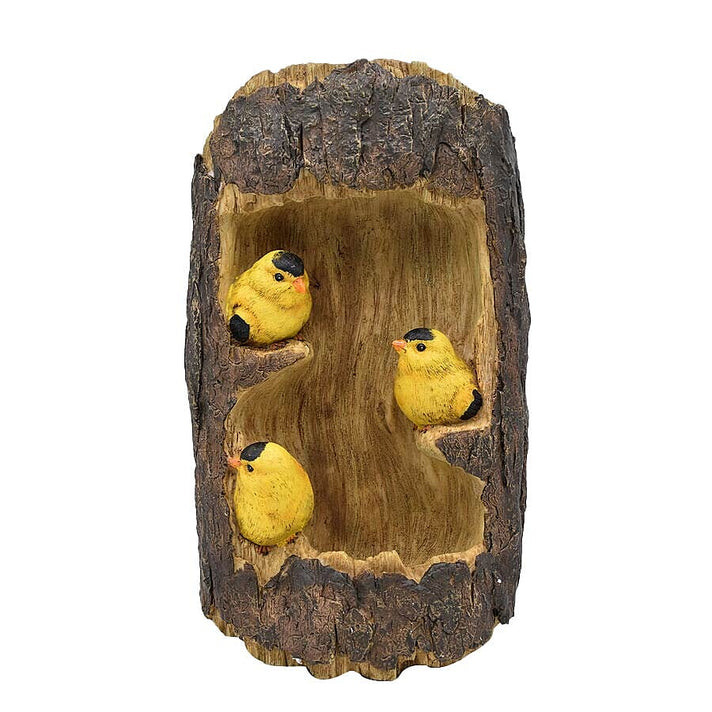Three Birds Outdoor Solar Squirrel Outdoor Light for Garden and Home Decor - Yellow Birds and Yellow Light 6239752 1