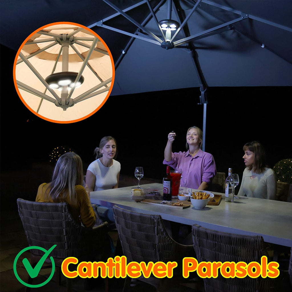 Three-Level Wireless LED Lights with 24-4 Bulb & 4AA Battery (not included) - Black & White