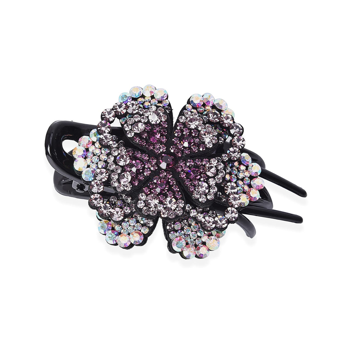Three Teeth Flower Duck Clip - Dark Purple, Light Purple and AB Colour 3480198 0