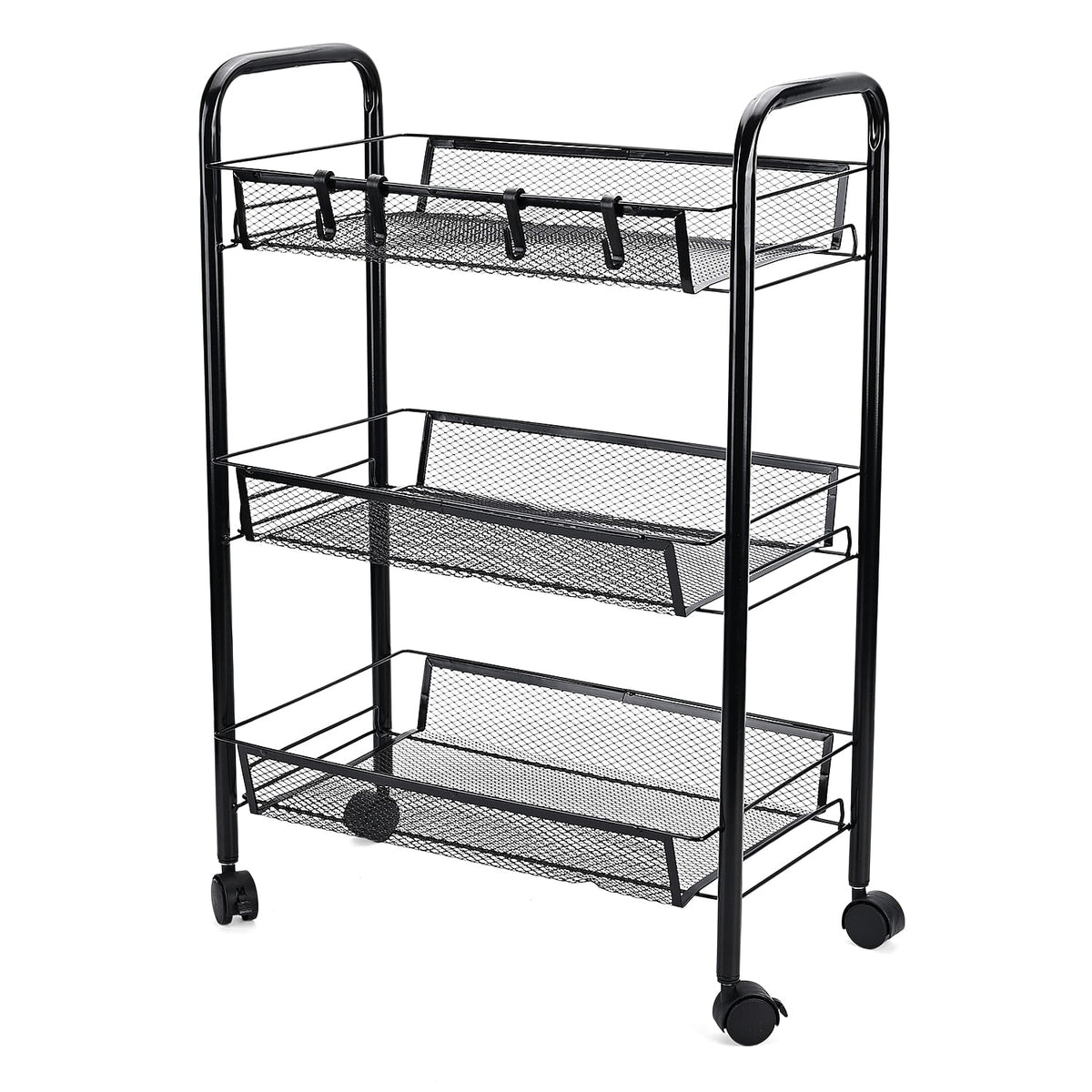 Three Tier Storage Cart With 2 Lockable Wheels 8193968 4