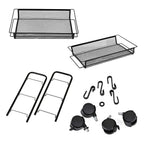 Three Tier Storage Cart With 2 Lockable Wheels