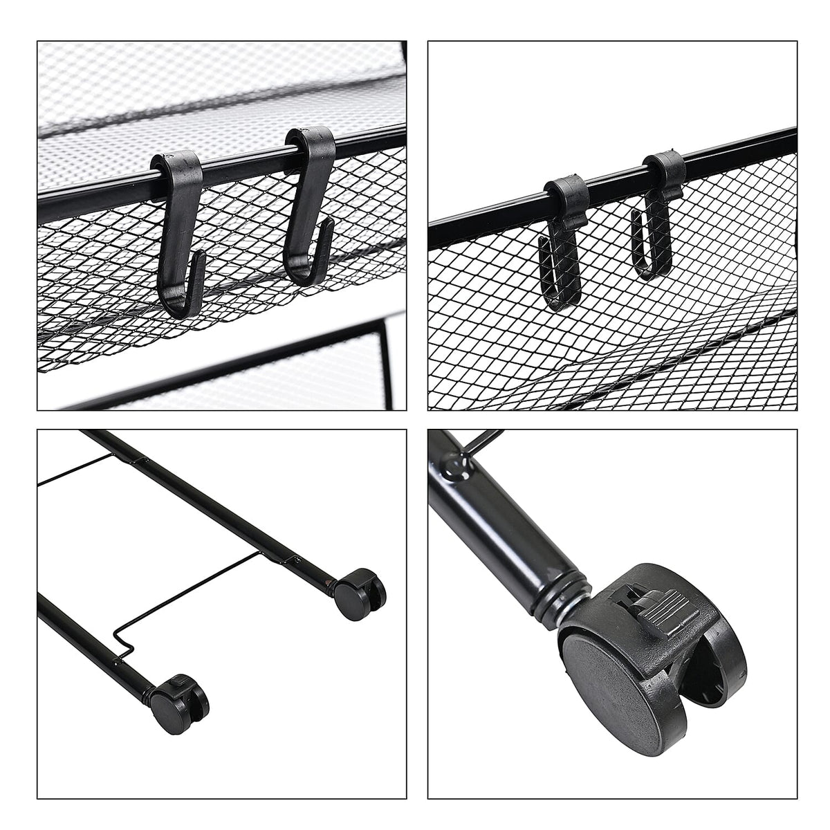 Three Tier Storage Cart With 2 Lockable Wheels 8193968 10