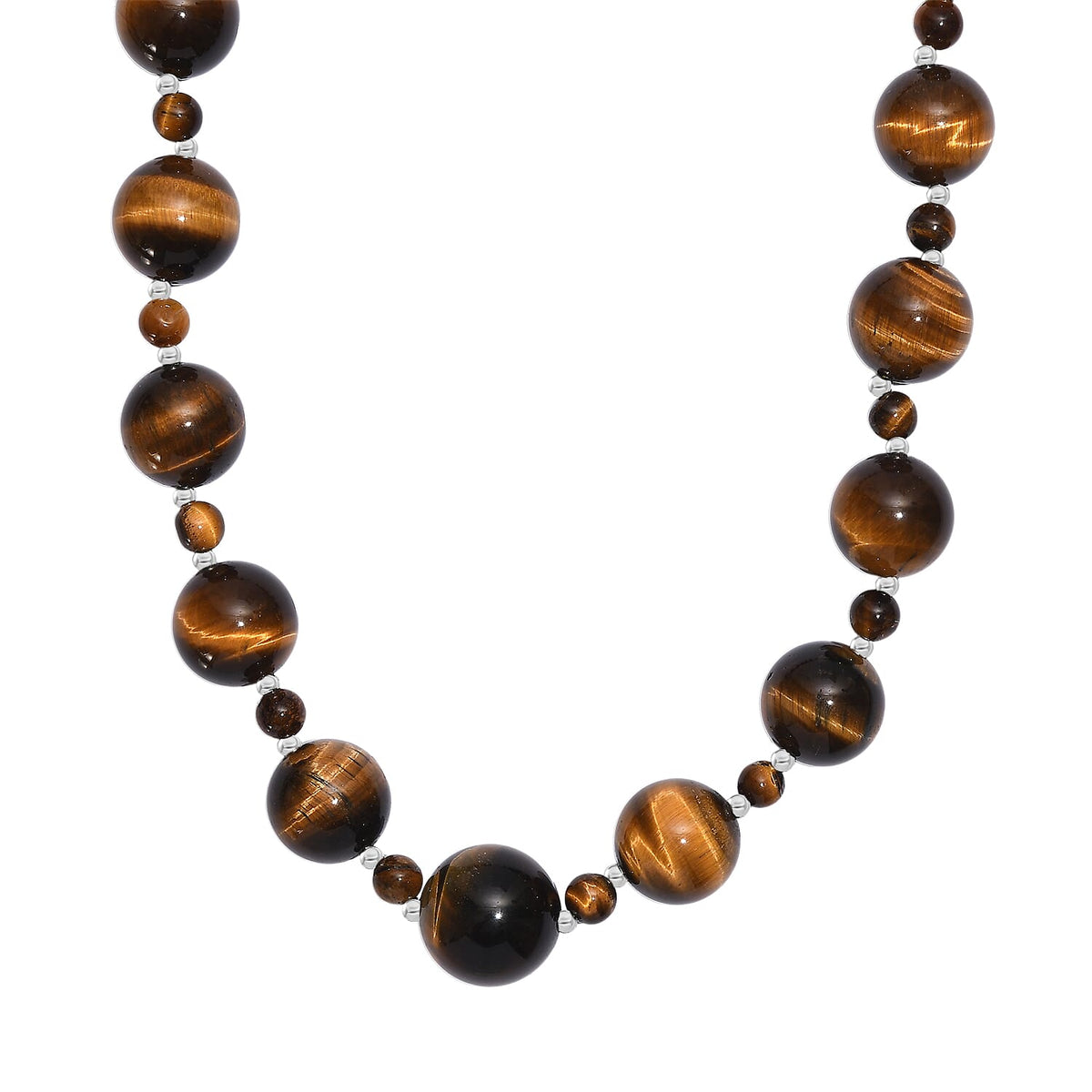 Close out Deal- Tigers Eye Necklace (Size - 20-1 Ext) with Spring Lock 523.00 Ct. 8163957 0