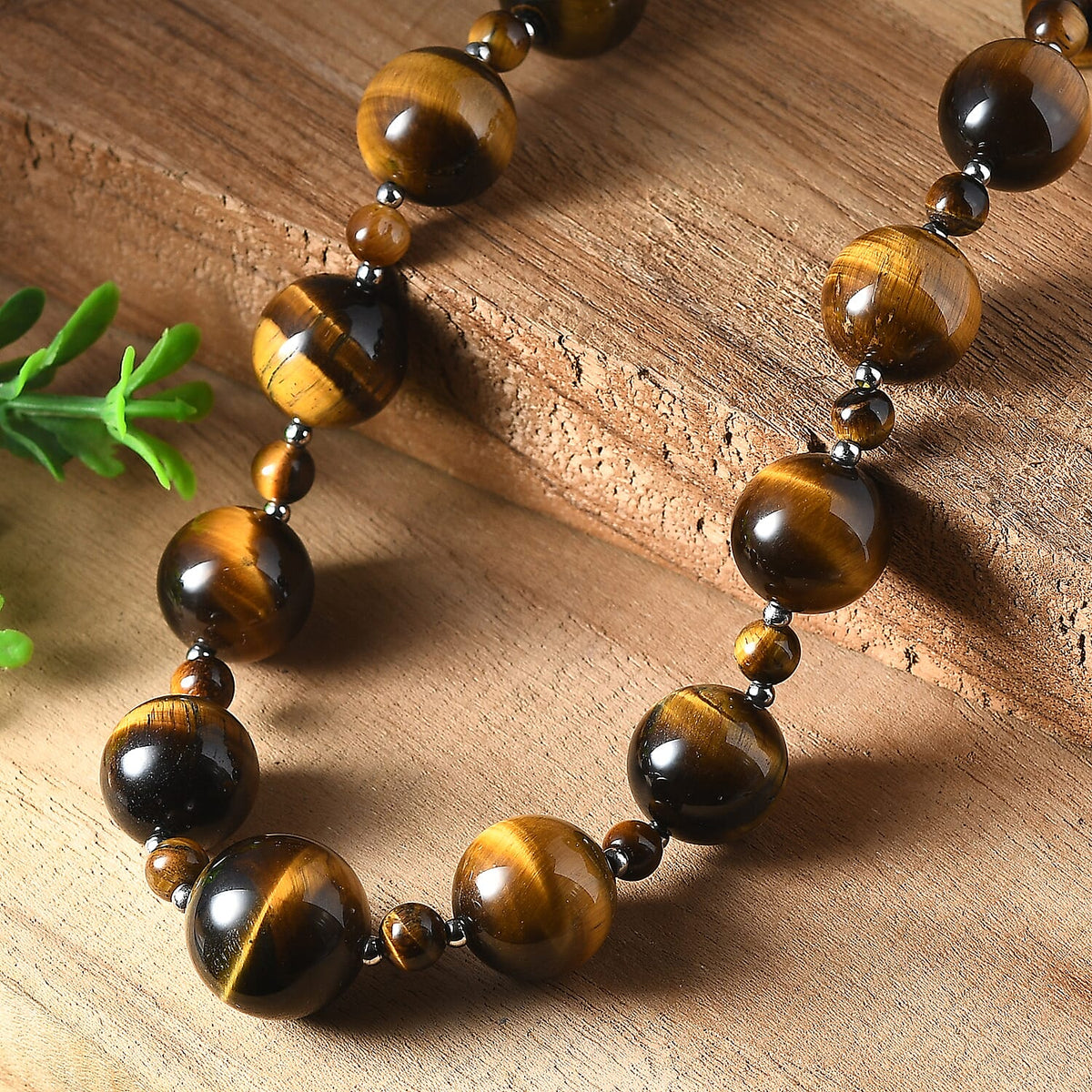 Close out Deal- Tigers Eye Necklace (Size - 20-1 Ext) with Spring Lock 523.00 Ct. 8163957 3