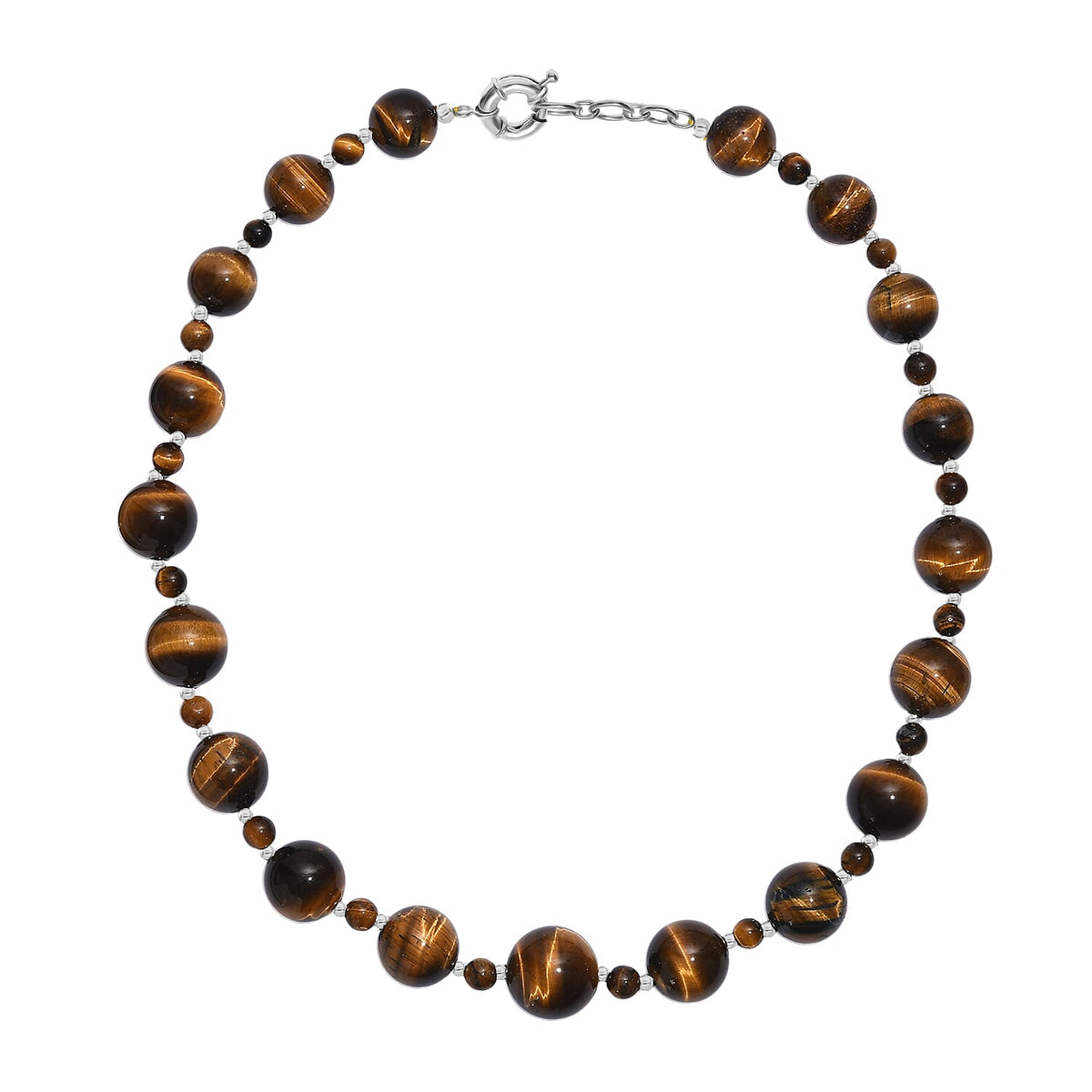 Close out Deal- Tigers Eye Necklace (Size - 20-1 Ext) with Spring Lock 523.00 Ct. 8163957 4