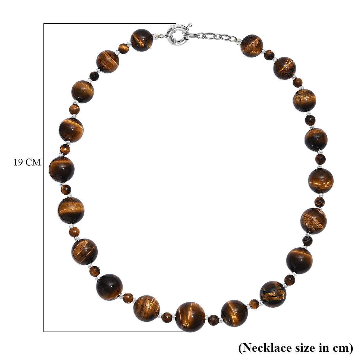 Close out Deal- Tigers Eye Necklace (Size - 20-1 Ext) with Spring Lock 523.00 Ct. 8163957 6