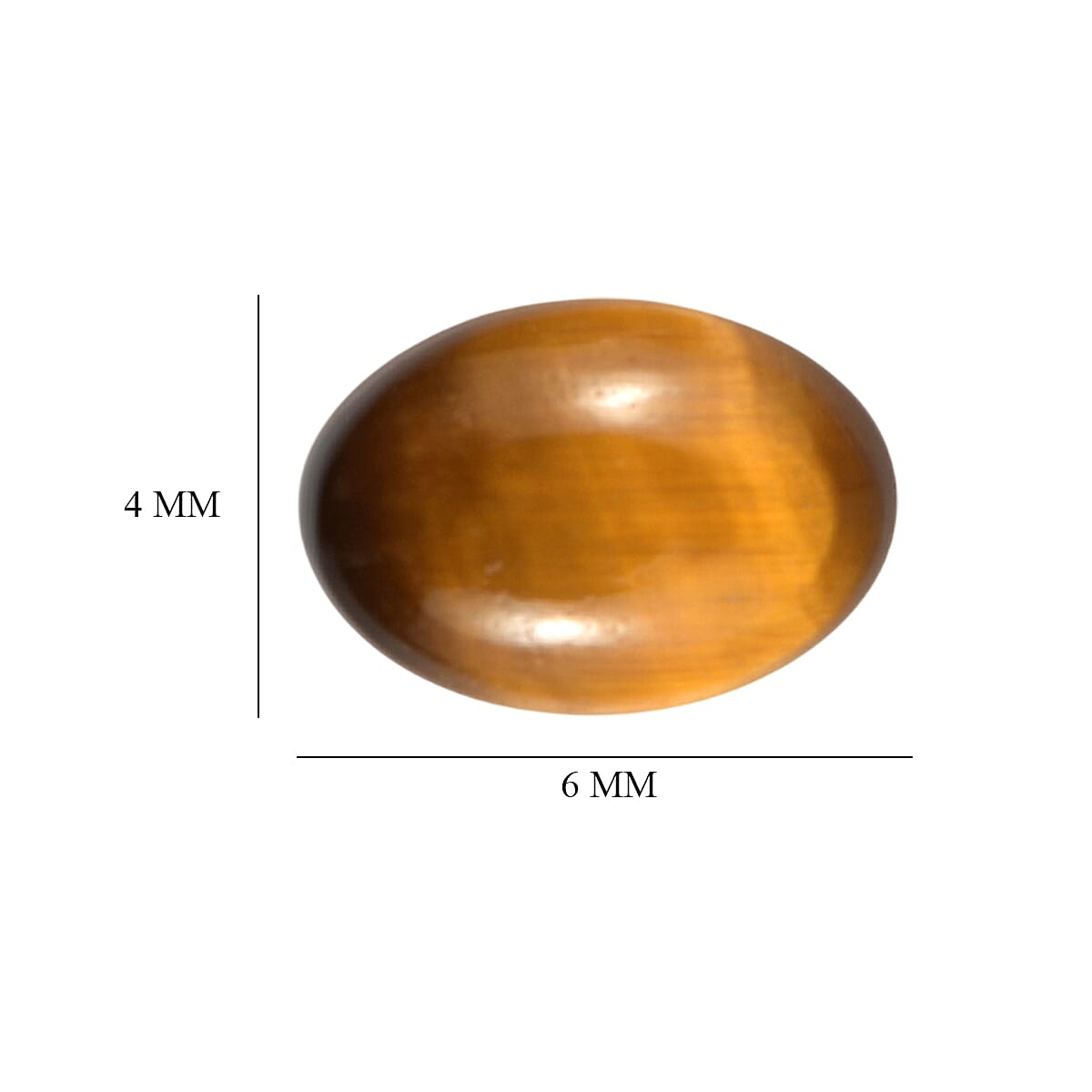 Tigers Eye Oval Cut Cut 6X4 mm Gemstone, 2.26 Ct 8499531 4