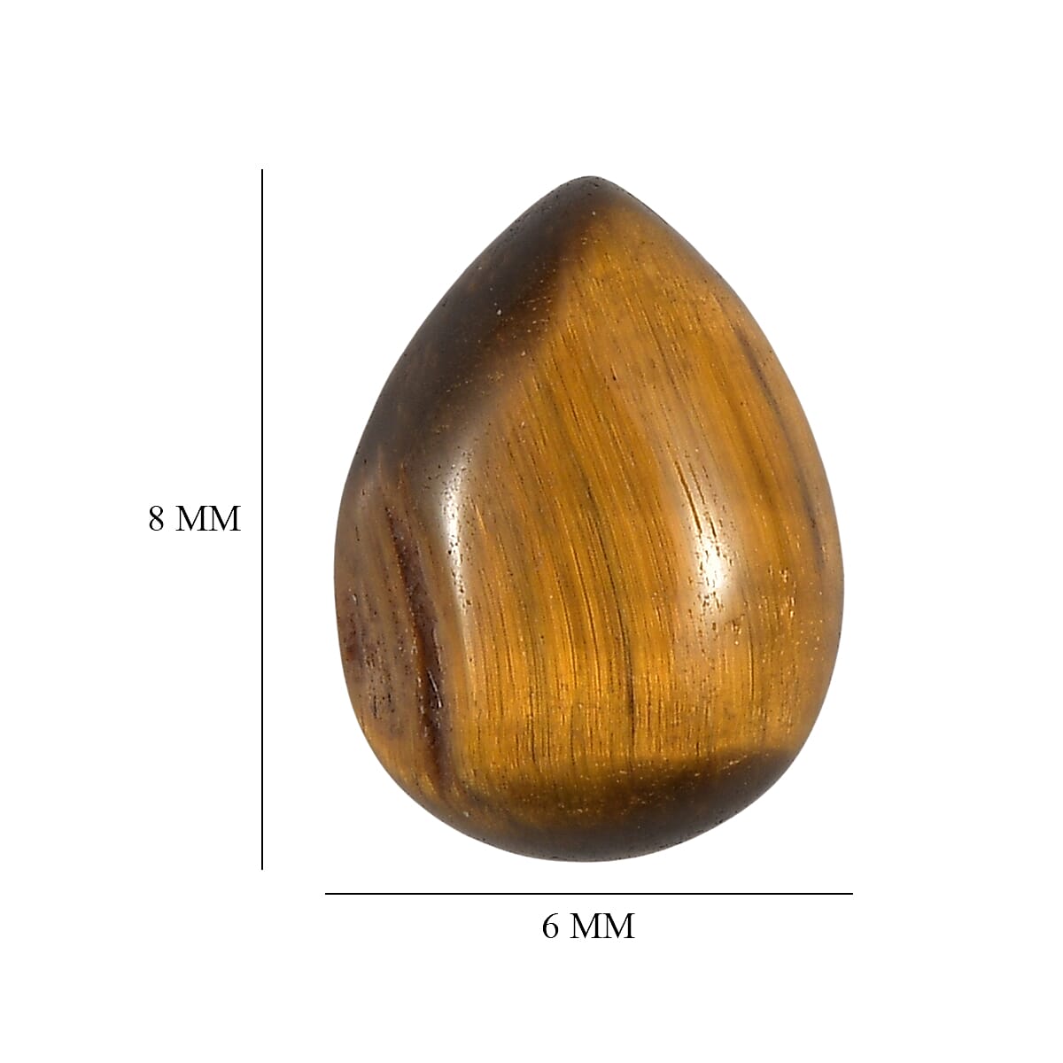 Tigers Eye Pear 8X6 mm Gemstone, 1.30 Ct 8511585 5
