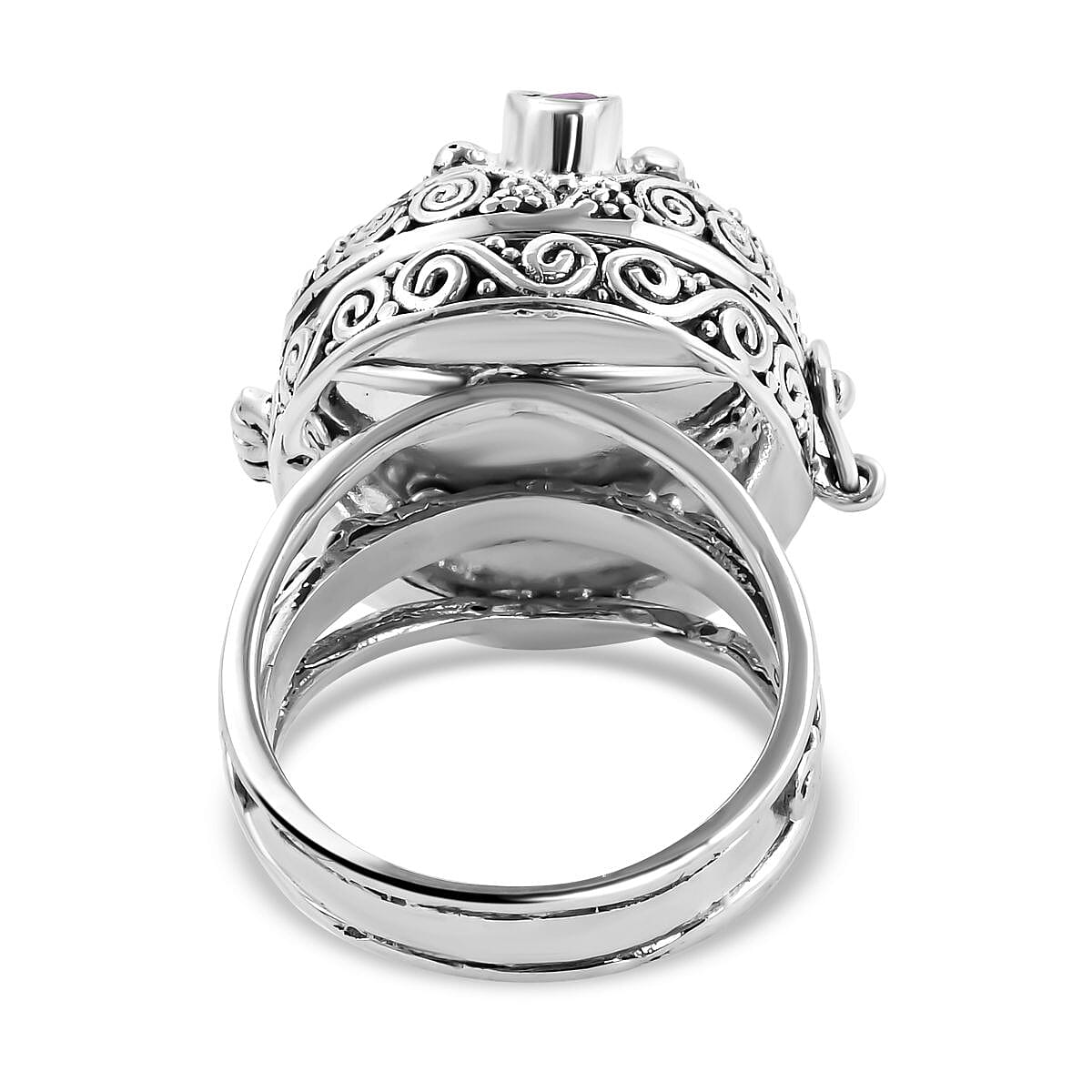 Sajen Silver Collection - Tiger's Eye, Pink Sapphire Ring Sterling Silver 0.41 ct. 7144977 4