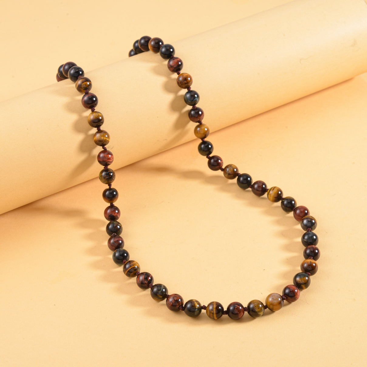 Multi Color Tigers Eye Stone Necklace 300.00 Ct. 8185344 2