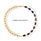 Tigers Eye & White Shell Pearl Beads Necklace (Size - 20) 140.00 Ct.
