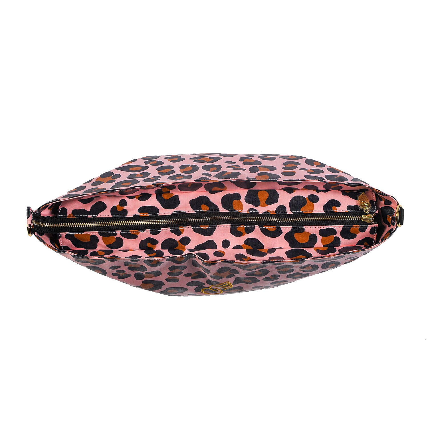 Tiggy &amp; BO Leopard Pattern Tote Bag with Zipper Closure and Detachable Shoulder Strap - Pink &amp; Black 6712563 3