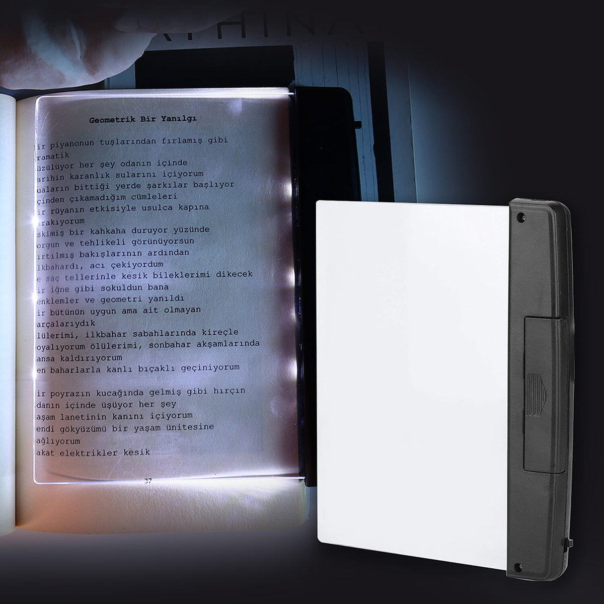 Book Reading Light Panel Lamp - Black 8064445 1