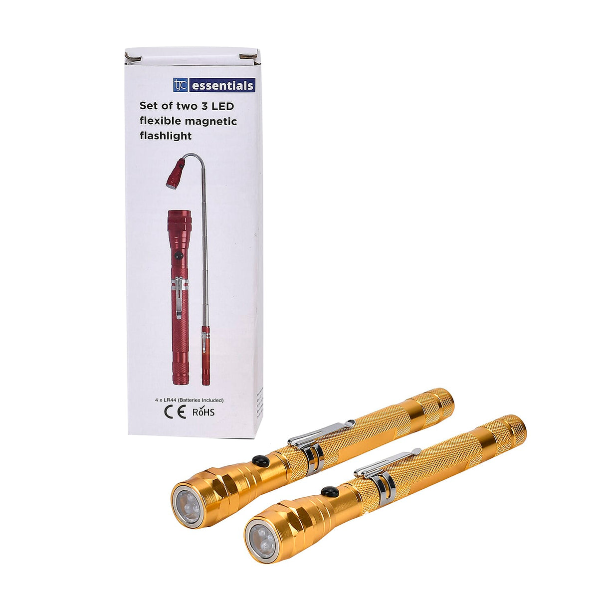 Set of 2 LED Flexible Magnetic Flashlight - Champagne 7677001 11
