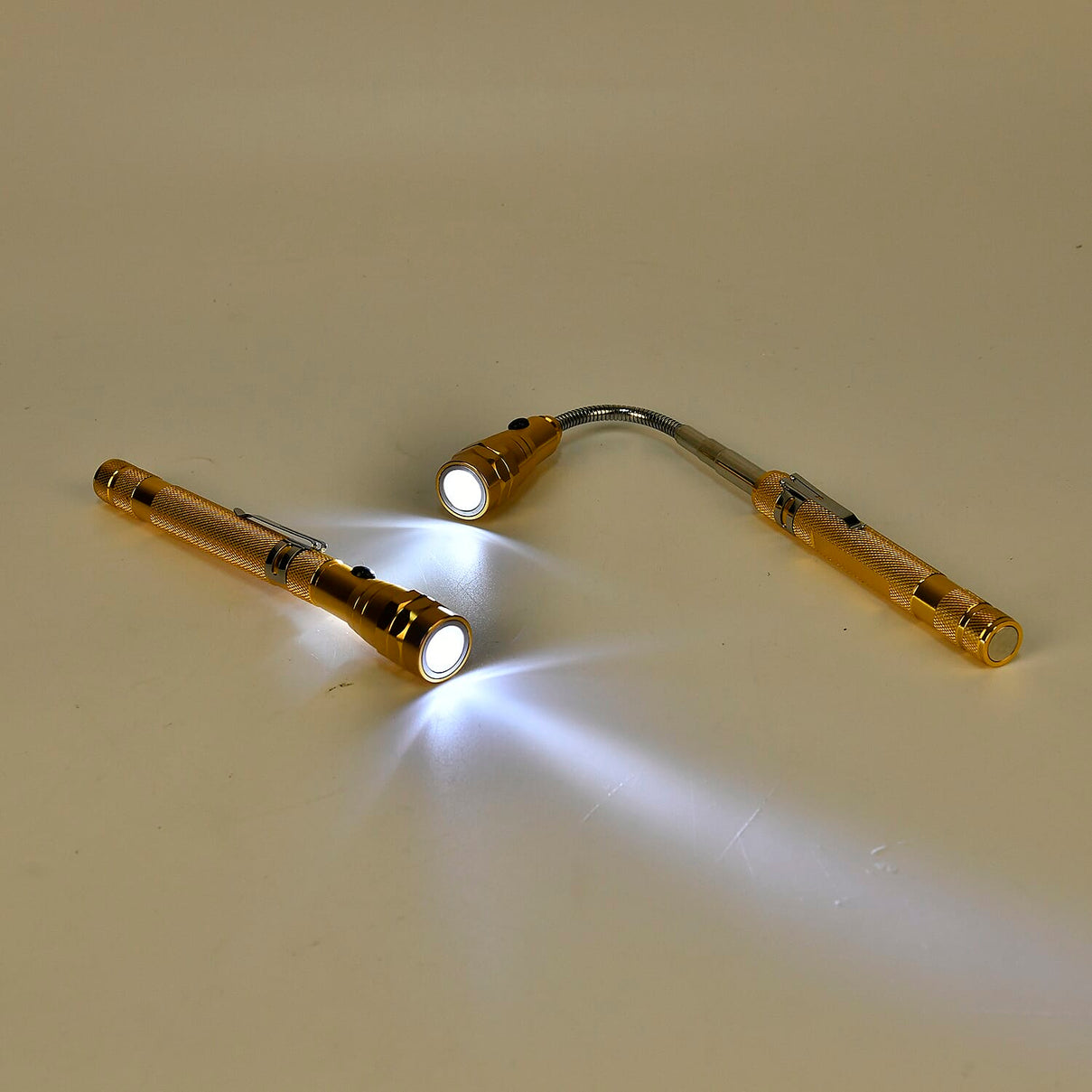 Set of 2 LED Flexible Magnetic Flashlight - Champagne 7677001 12