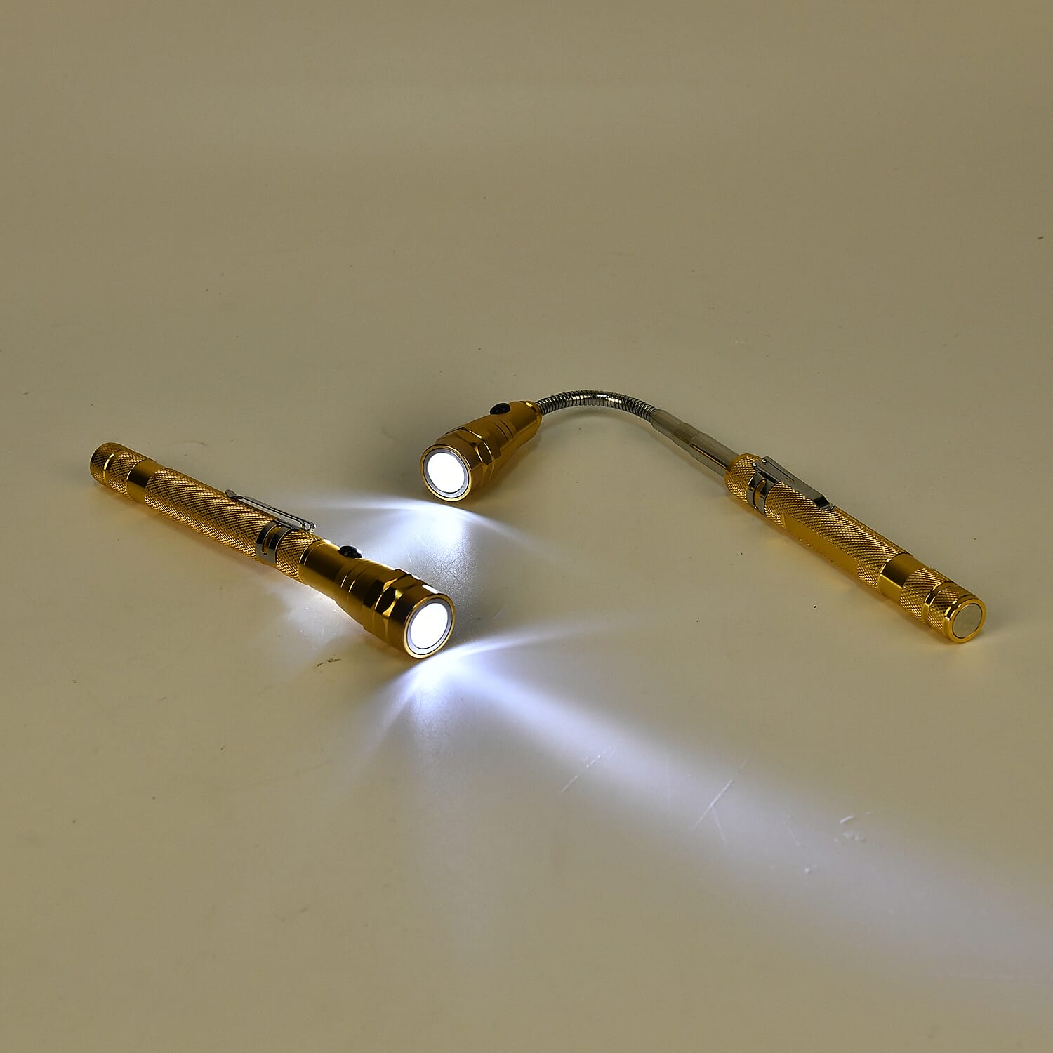 Set of 2 LED Flexible Magnetic Flashlight - Champagne 7677001 12