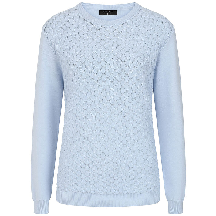 Emreco Women's Knitted Bubble Textured Round Neck Jumper 8107510 2