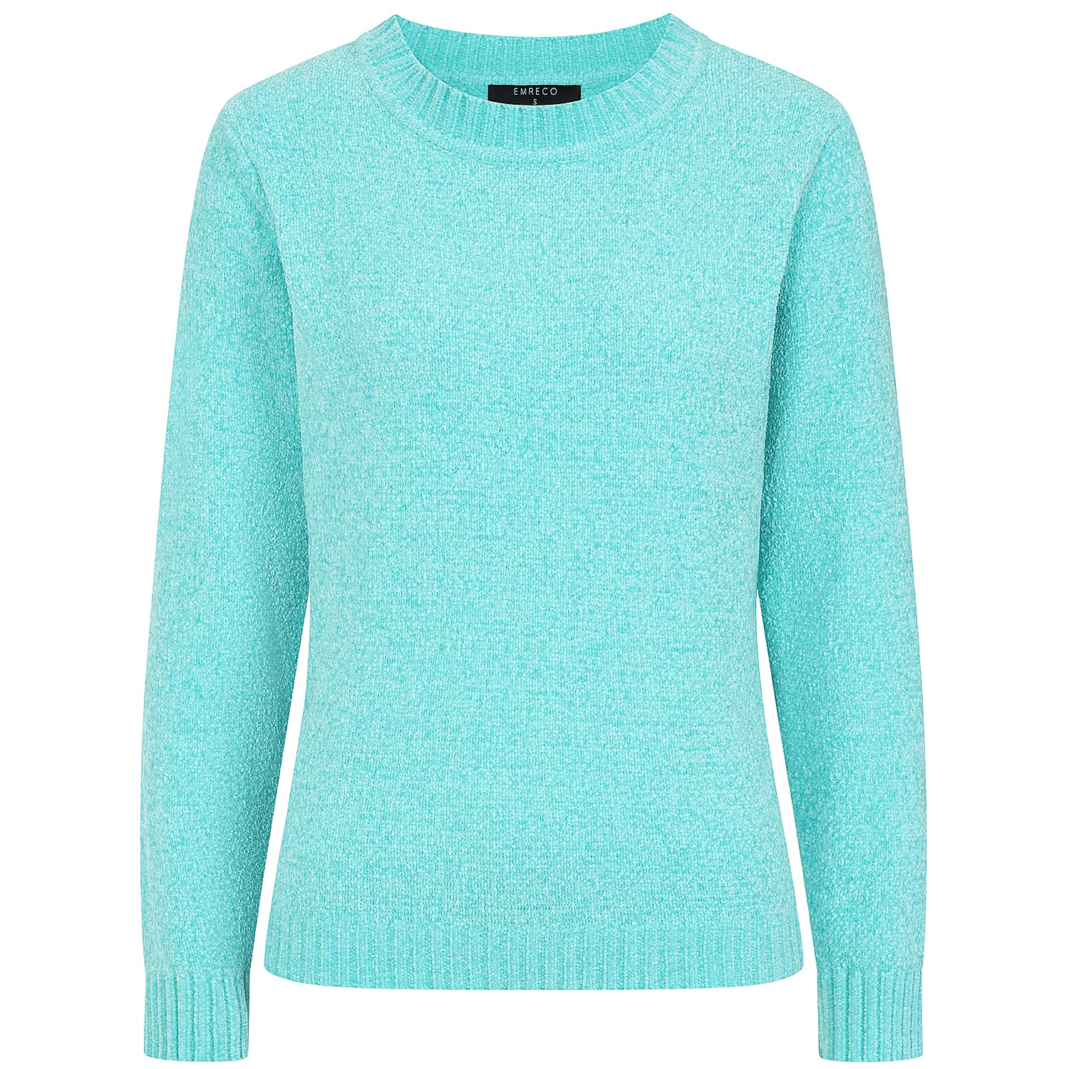 Emreco Plain Round Neck Chenille Jumper (Size XL) - Turquoise 8107378 1