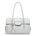 ONE TIME CLOSEOUT DEAL - Radley London  Genuine Leather Burnham Beeches Large Flapover Shoulder Goose - Grey
