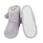 Faux Fur Booties with Waterproof TPR Sole (Size UK 4-5) - Light Grey