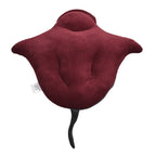 Back Support - Woven Sting Ray Shaped Cushion (Size 40x48 Cm) - Grey - Wine Red