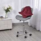 Back Support - Woven Sting Ray Shaped Cushion (Size 40x48 Cm) - Grey - Wine Red