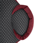 Back Support - Woven Sting Ray Shaped Cushion (Size 40x48 Cm) - Grey - Wine Red