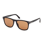 One Time Designer Closeout - Tom Ford Unisex Wayfarer Sunglasses - Black